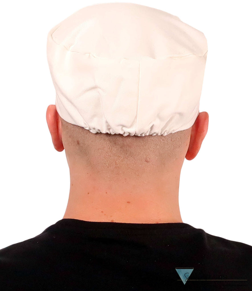 Chef's Beanie Elastic Back - White - Chef's Caps - Sparkling EARTH