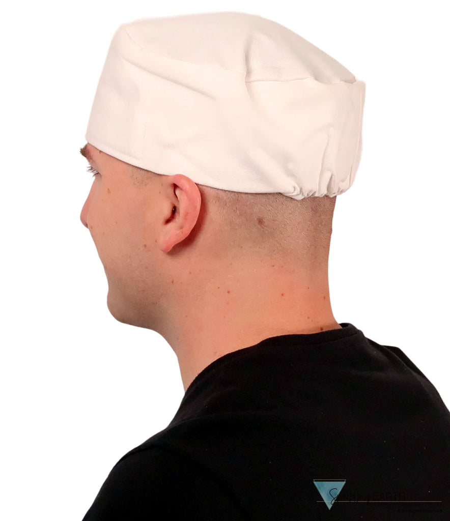 Chef's Beanie Elastic Back - White - Chef's Caps - Sparkling EARTH