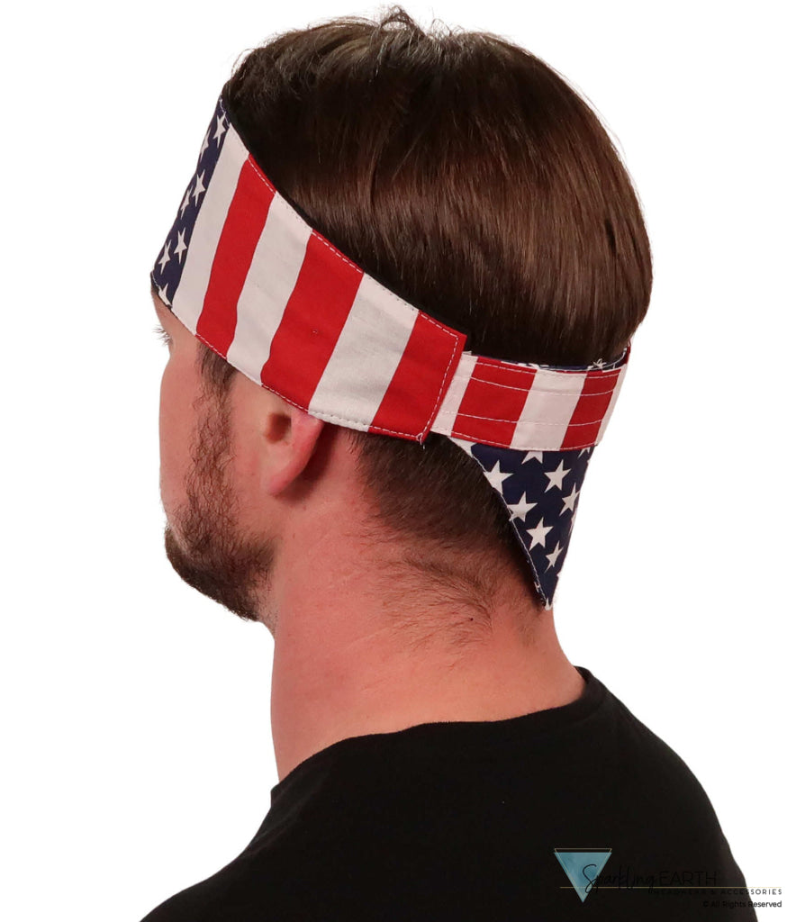 Chop Top Biker Style Headbands - American Flag - Imported Chop Tops - Sparkling EARTH