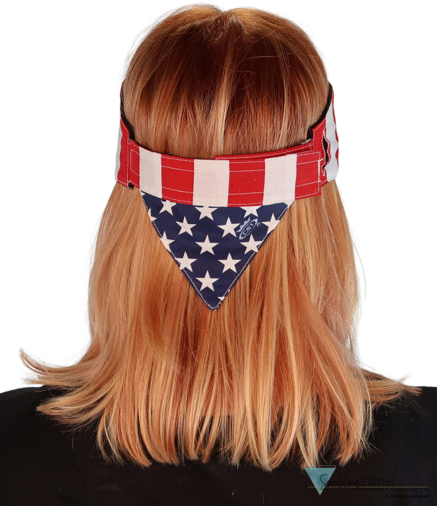 Chop Top Biker Style Headbands - American Flag - Imported Chop Tops - Sparkling EARTH