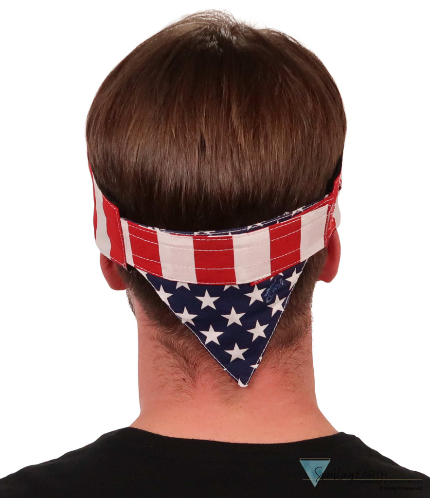 Chop Top Biker Style Headbands - American Flag - Imported Chop Tops - Sparkling EARTH
