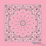 Bandana - Pink Paisley 22"x22" - Bandanas - Sparkling EARTH