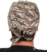 Classic Cotton Surgical Scrub Cap - American-Made with Sweatband - Combat Camo SALE-Fall-2025