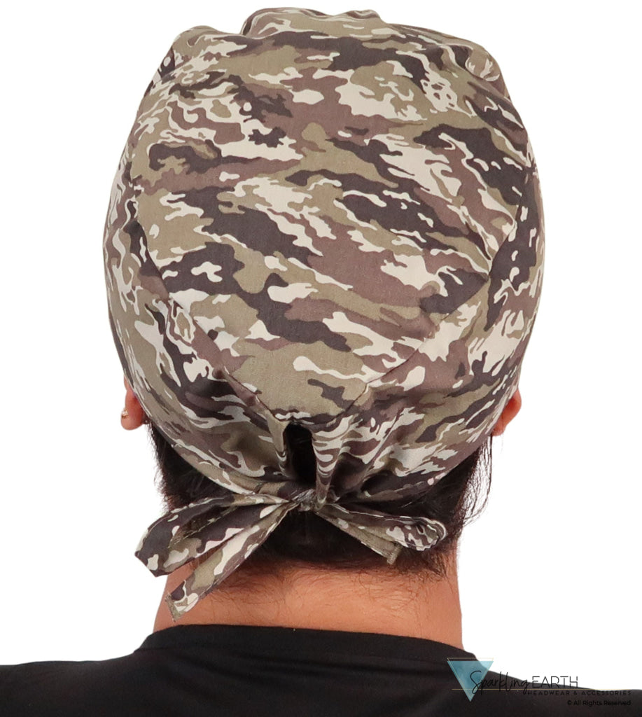 Classic Cotton Surgical Scrub Cap - American-Made with Sweatband - Combat Camo SALE-Fall-2025