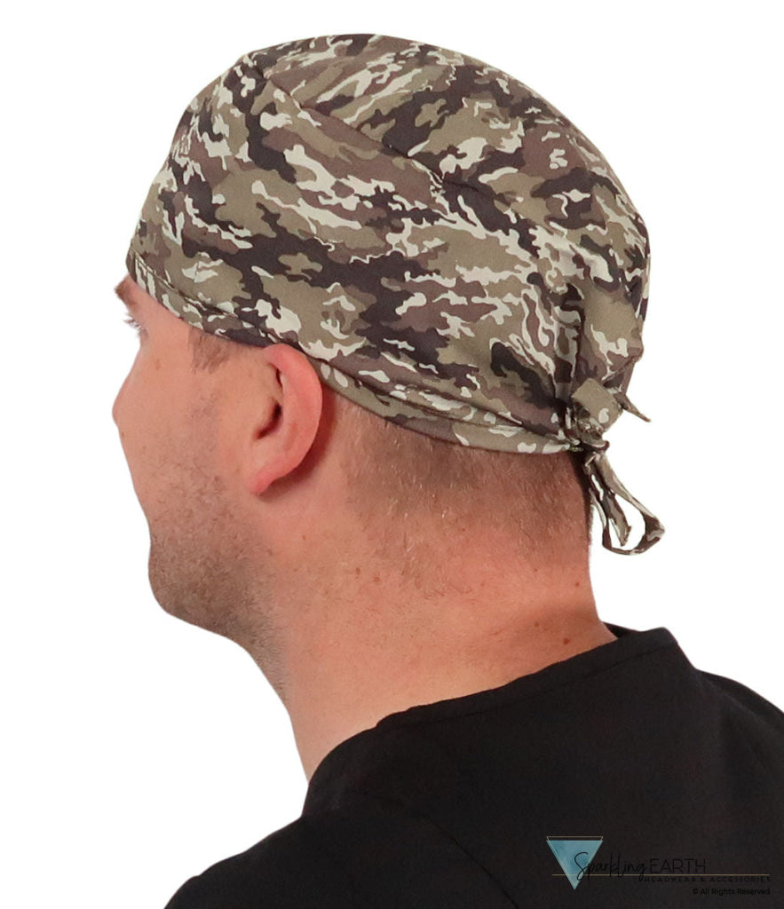 Classic Cotton Surgical Scrub Cap - American-Made with Sweatband - Combat Camo SALE-Fall-2025
