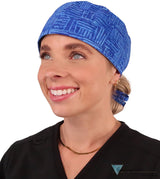 Classic Cotton Surgical Scrub Cap American-Made with Sweatband - Dream Me Blues Surgical Scrub Caps