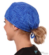 Classic Cotton Surgical Scrub Cap - American-Made with Sweatband - Dream Me Blues Surgical Scrub Caps