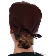 Classic Cotton Surgical Scrub Cap - American-Made with Sweatband - Solid Chocolate Brown SALE-Fall-2025