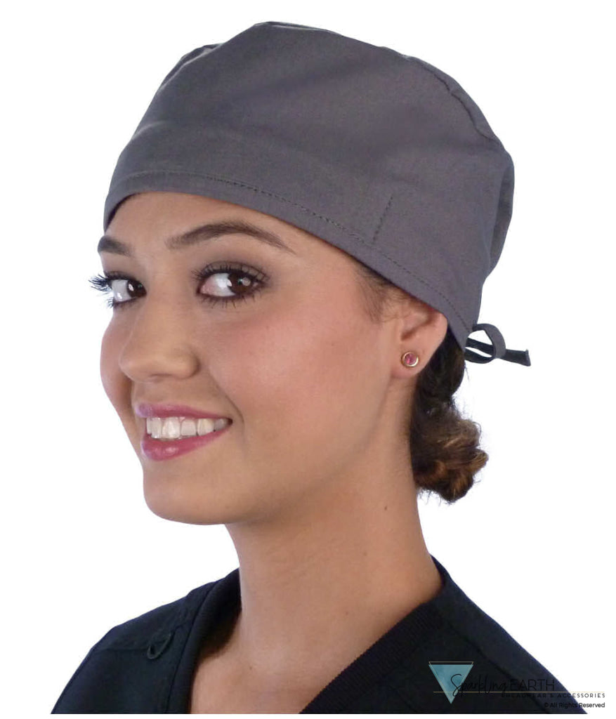 Surgical Scrub Cap - Solid Grey - Surgical Scrub Caps - Sparkling EARTH