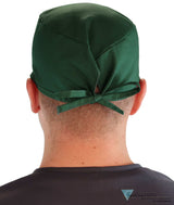 Classic Cotton Surgical Scrub Cap - American-Made with Sweatband - Solid Hunter Green SALE-Fall-2025