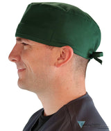 Classic Cotton Surgical Scrub Cap - American-Made with Sweatband - Solid Hunter Green SALE-Fall-2025