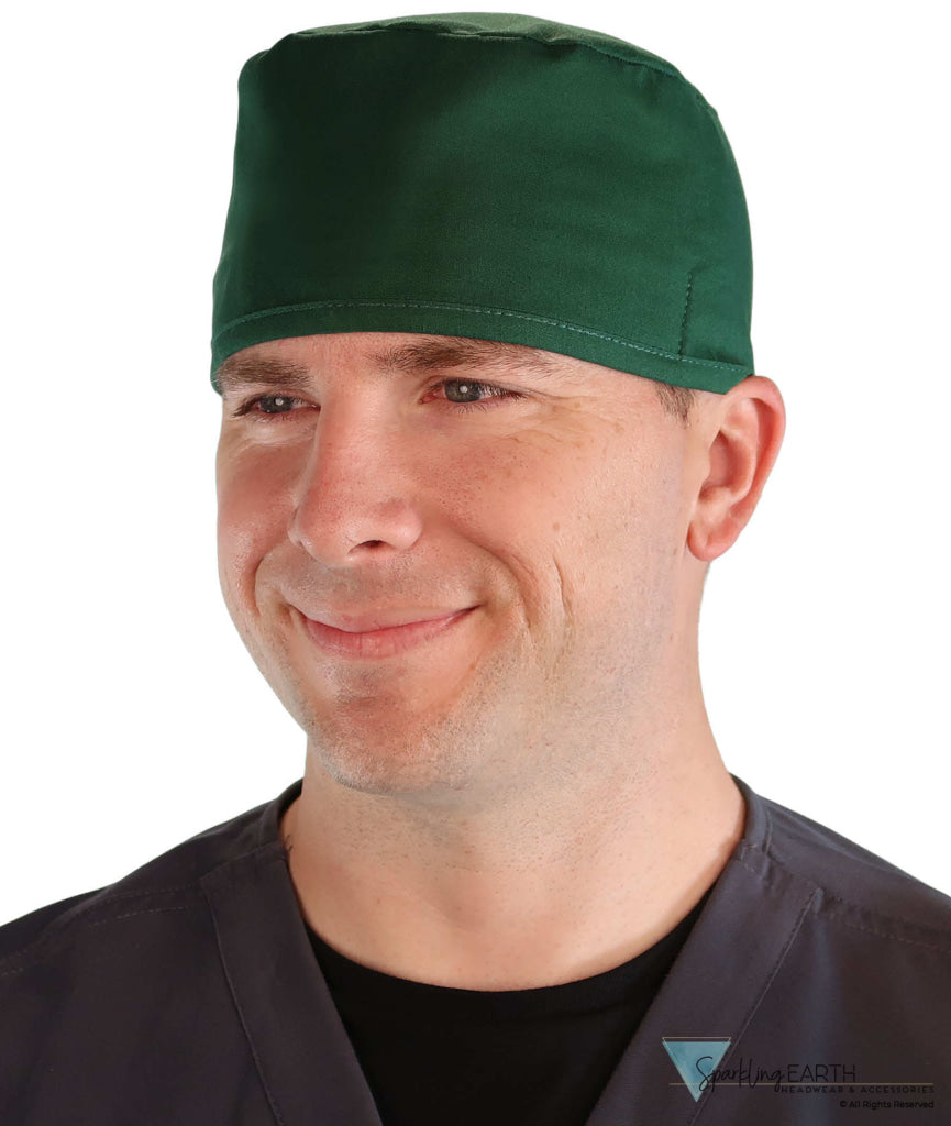 Surgical Scrub Cap - Solid Hunter Green - Surgical Scrub Caps - Sparkling EARTH