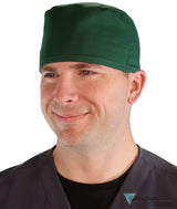 Classic Cotton Surgical Scrub Cap - American-Made with Sweatband - Solid Hunter Green SALE-Fall-2025