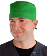Classic Cotton Surgical Scrub Cap - American-Made with Sweatband - Solid Kelly Green SALE-Fall-2025
