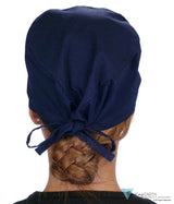 Classic Cotton Surgical Scrub Cap - American-Made with Sweatband - Solid Navy SALE-Fall-2025