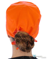 Classic Cotton Surgical Scrub Cap - American-Made with Sweatband - Solid Orange SALE-Fall-2025