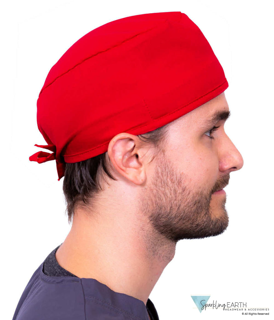 Surgical Scrub Cap - Solid Red - Surgical Scrub Caps - Sparkling EARTH