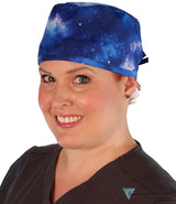Classic Cotton Surgical Scrub Cap - American-Made with Sweatband - Starry Sky SALE-Fall-2025