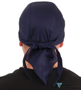 Deluxe Extra Deep Skull Cap – Terry Sweatband Adjustable Fit - Made in USA - Solid Navy Deluxe Skull Caps