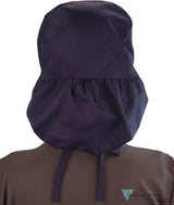 Embellished Big Hair Ponytail Scrub Cap for Long Hair - Made in USA - Navy Big Hair with Three Monkeys Patch Big Hair