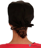Embellished Surgical Scrub Cap - Black Cap with Pink Butterfly Patch Surgical Scrub Caps