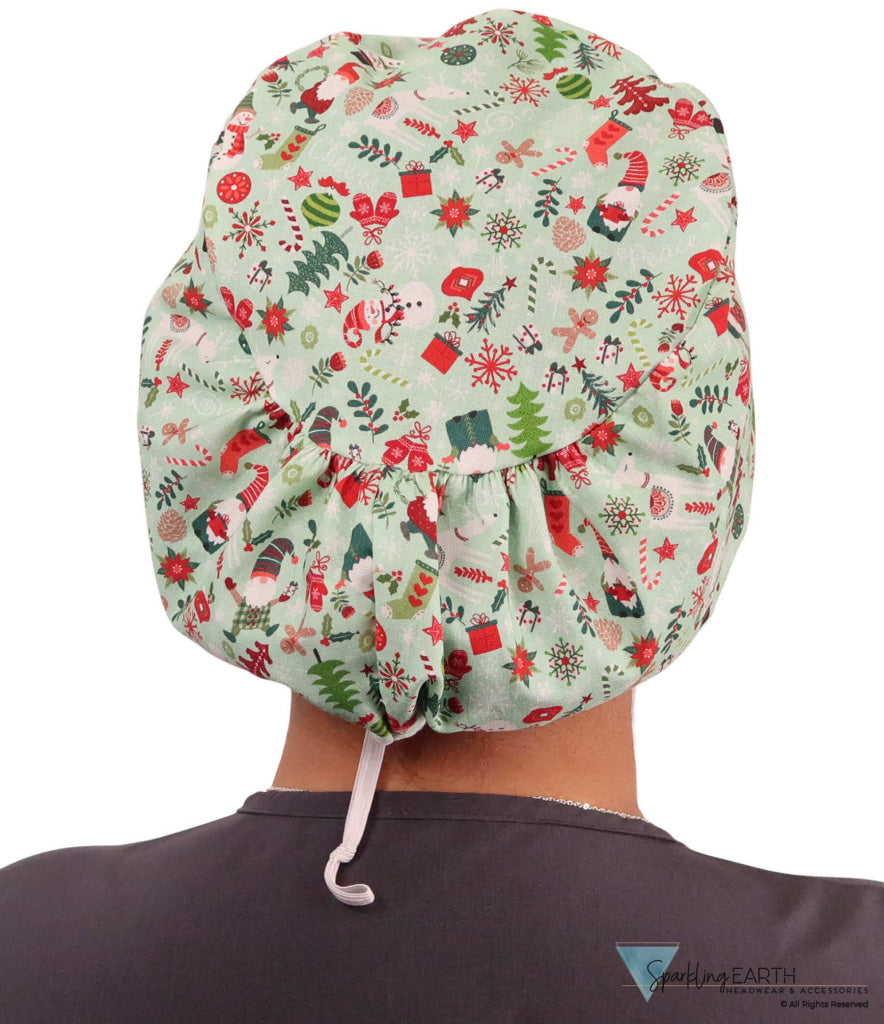 Euro Style Riley Comfort Scrub Cap - American Made - Holiday Traditions Riley Comfort Scrub Caps