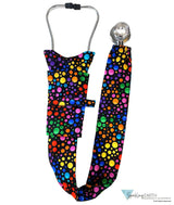 Stethoscope Cover - Multi Color Dots on Black - Sparkling EARTH