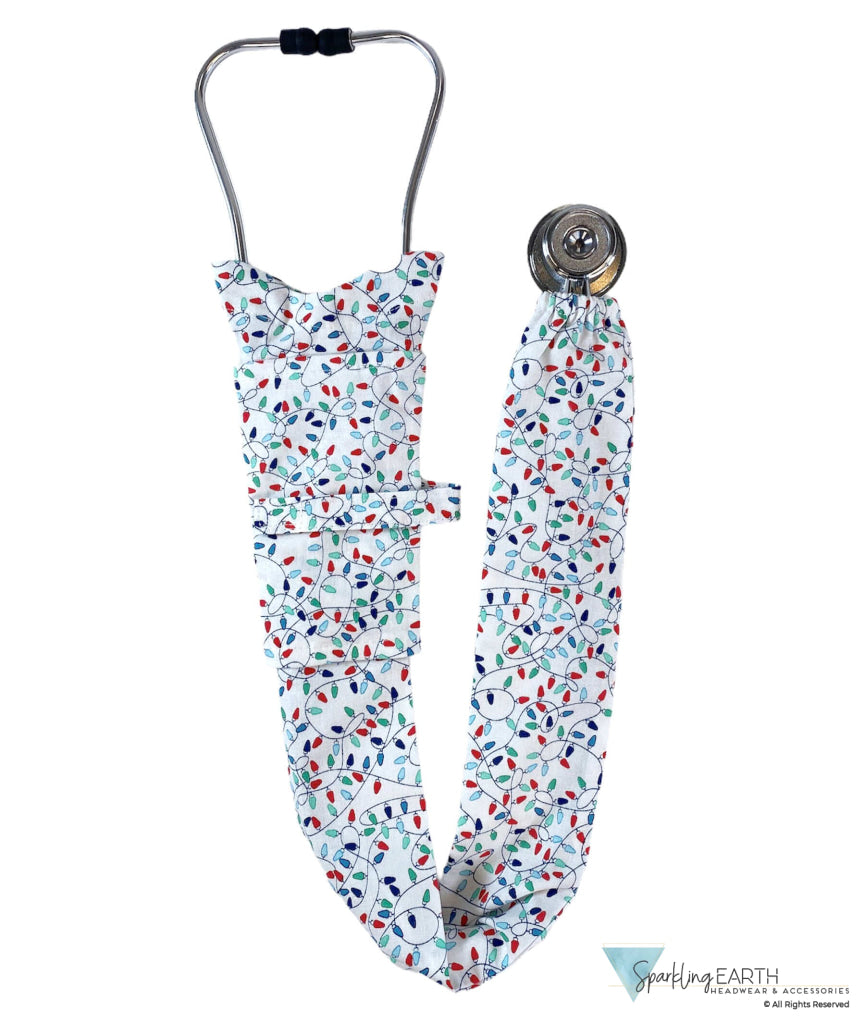 Stethoscope Cover - Twinkle Lights on White - Stethoscope Covers - Sparkling EARTH