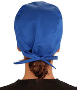 Embellished Surgical Scrub Cap - Royal Blue Cap with Heart Stethoscope Patch