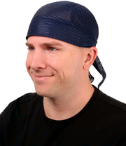 Stretch Mesh Skull Cap - Navy