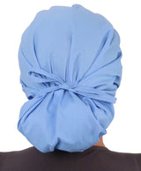 Banded Bouffant Surgical Scrub Cap - Solid Sky Blue