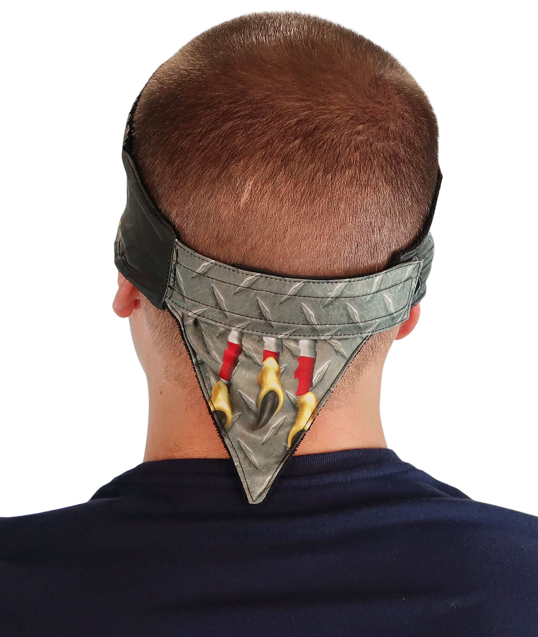 Imported Chop Top Doo Wrap – Bold Biker Bandana with Sublimation Print - Scrap Metal Eagle Imported Chop Tops