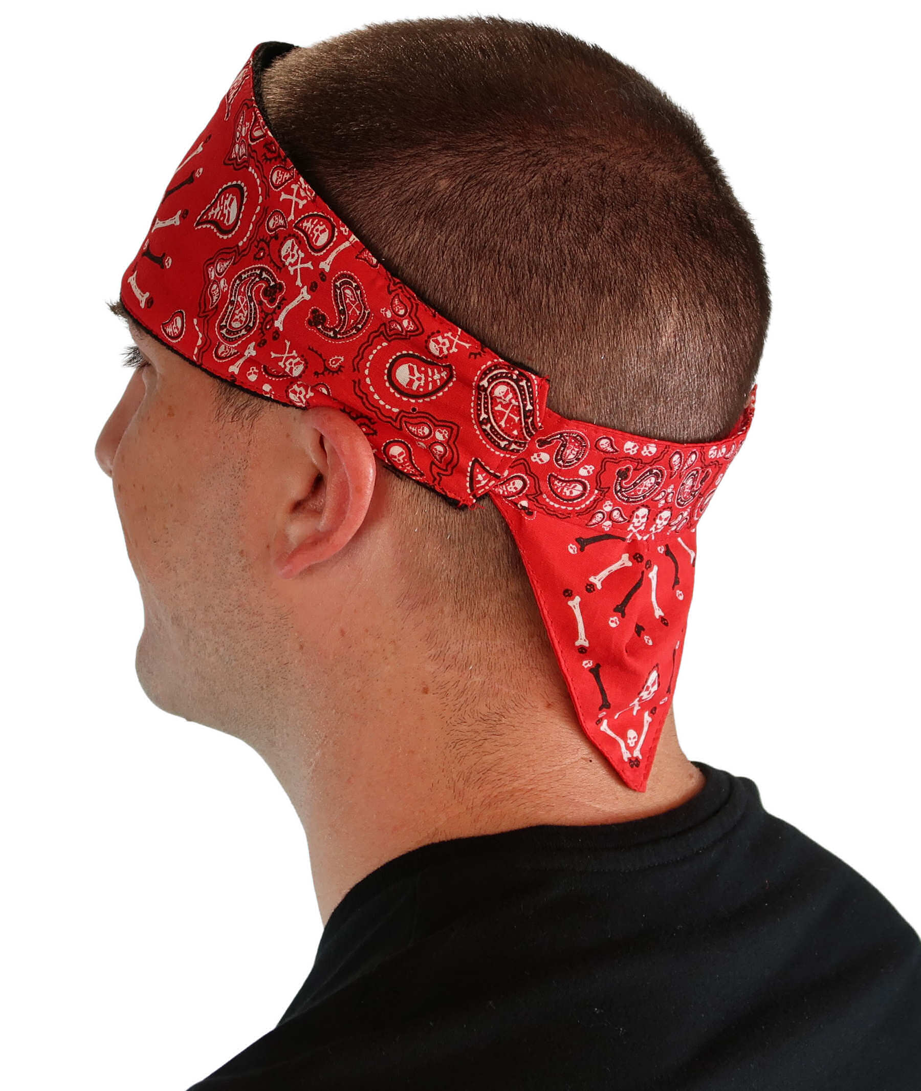 Imported Chop Top Doo Wrap – Bold Biker Fashion Bandana with Lightweight Fit - Red Skullies Imported Chop Tops