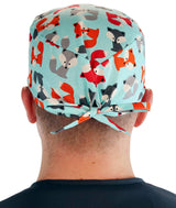 Surgical Scrub Cap - Friendly Foxes