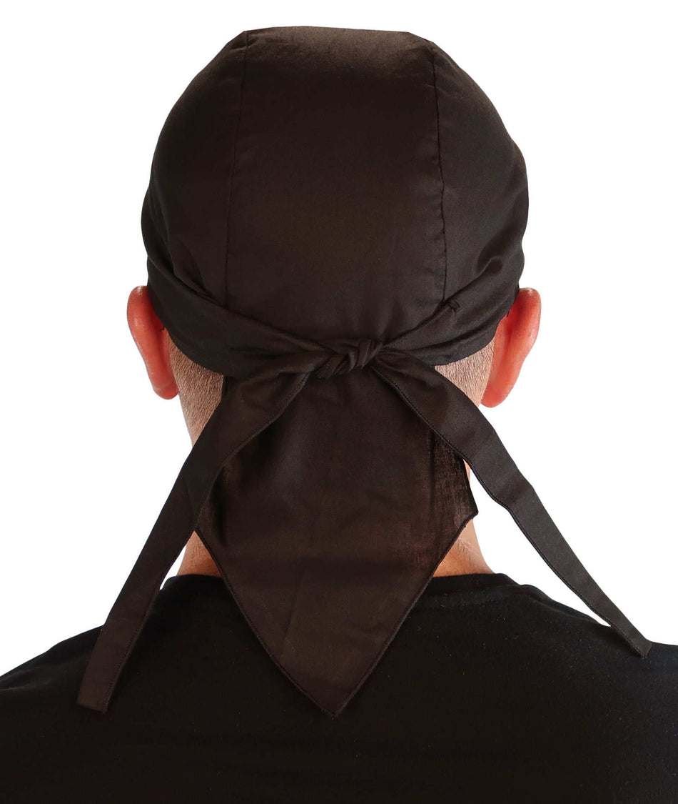 Extra Deep Deluxe Skull Cap - Black with Skull on Band