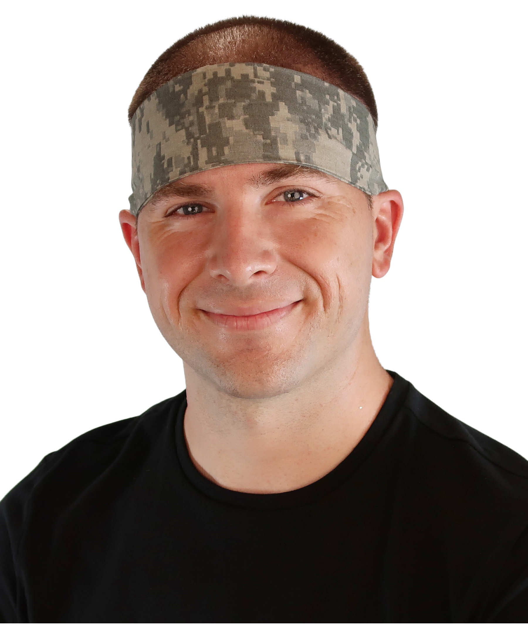 Martial Arts Headband – Adjustable Tapered Ends & Bead - Army ACU Digital Camouflage Martial Arts Headbands