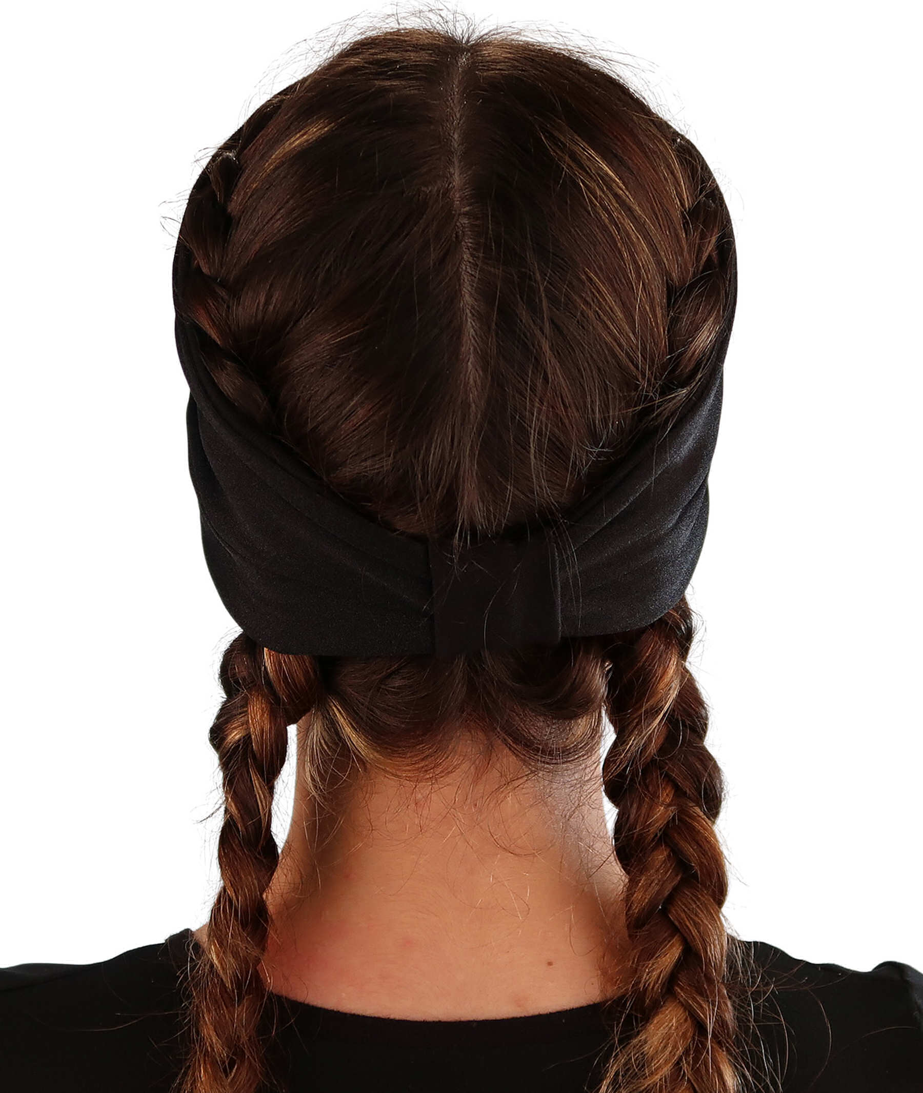 Embellished Reversible Stretch Headband – Stylish Comfortable & USA-Made - Black Headband with Large Blue & Silver