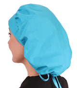 Banded Bouffant Surgical Scrub Cap - Peacock Blue