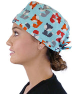 Surgical Scrub Cap - Friendly Foxes