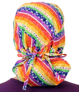 Big Hair Surgical Scrub Cap - Stripes of Color