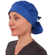 Banded Bouffant Surgical Scrub Cap - Solid Royal Blue - Banded Bouffant Surgical Scrub Caps - Sparkling EARTH