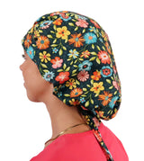 Banded Bouffant Surgical Scrub Cap - Beautiful Bloom Energy