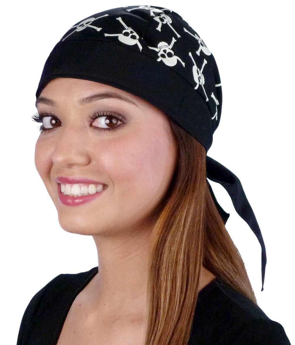 Breathable Cotton Skull Caps: Perfect for Any Activity  - Skull & Cross Bones (Glow In The Dark) - Classic Skull Caps - Sparkling EARTH