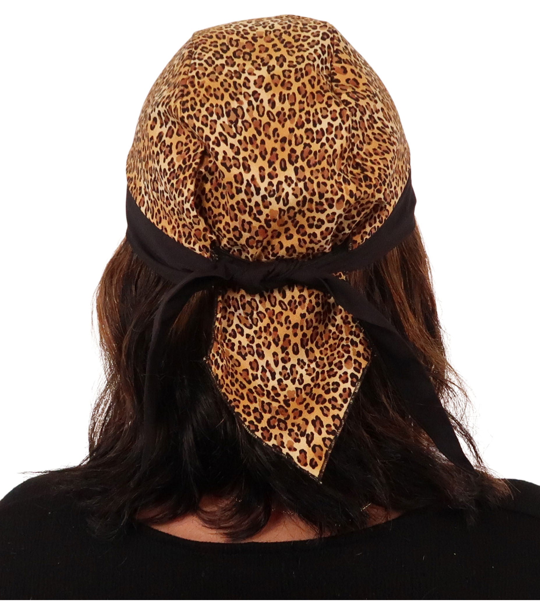 Breathable Cotton Skull Caps: Perfect for Any Activity - Leopard Skin with Black Band Classic Skull Caps