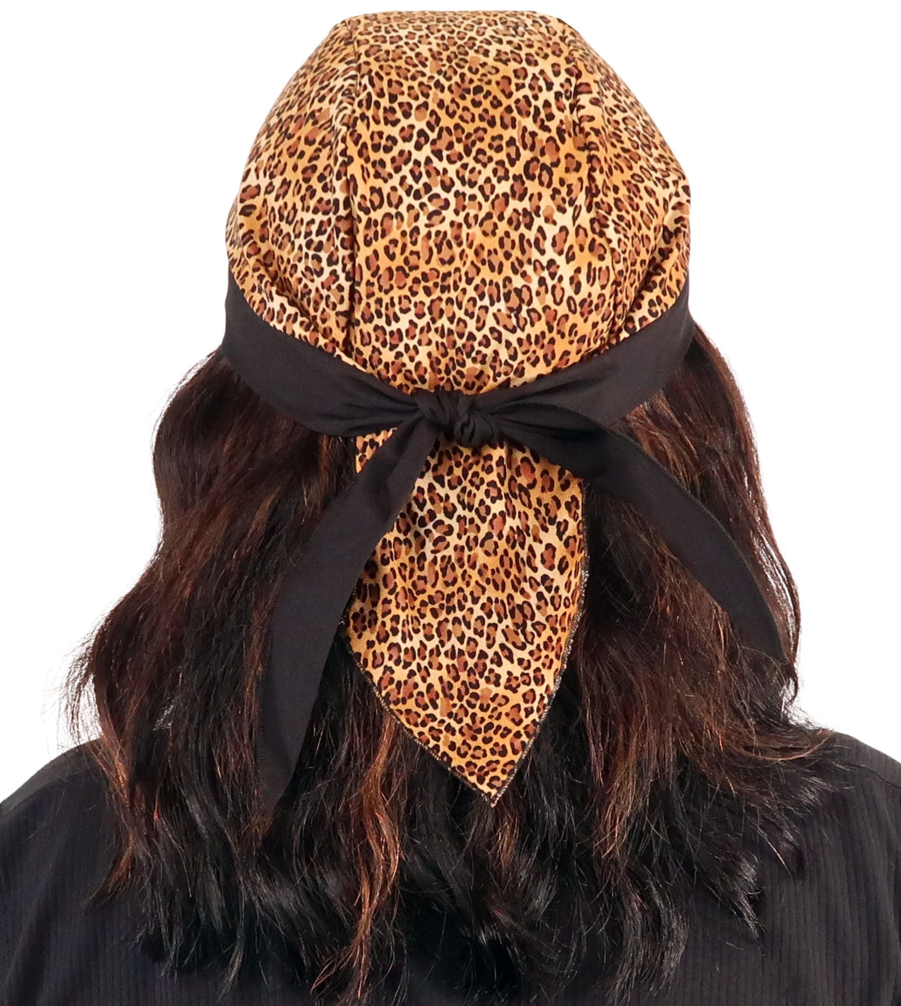 Breathable Cotton Skull Caps: Perfect for Any Activity - Leopard Skin with Black Band Classic Skull Caps