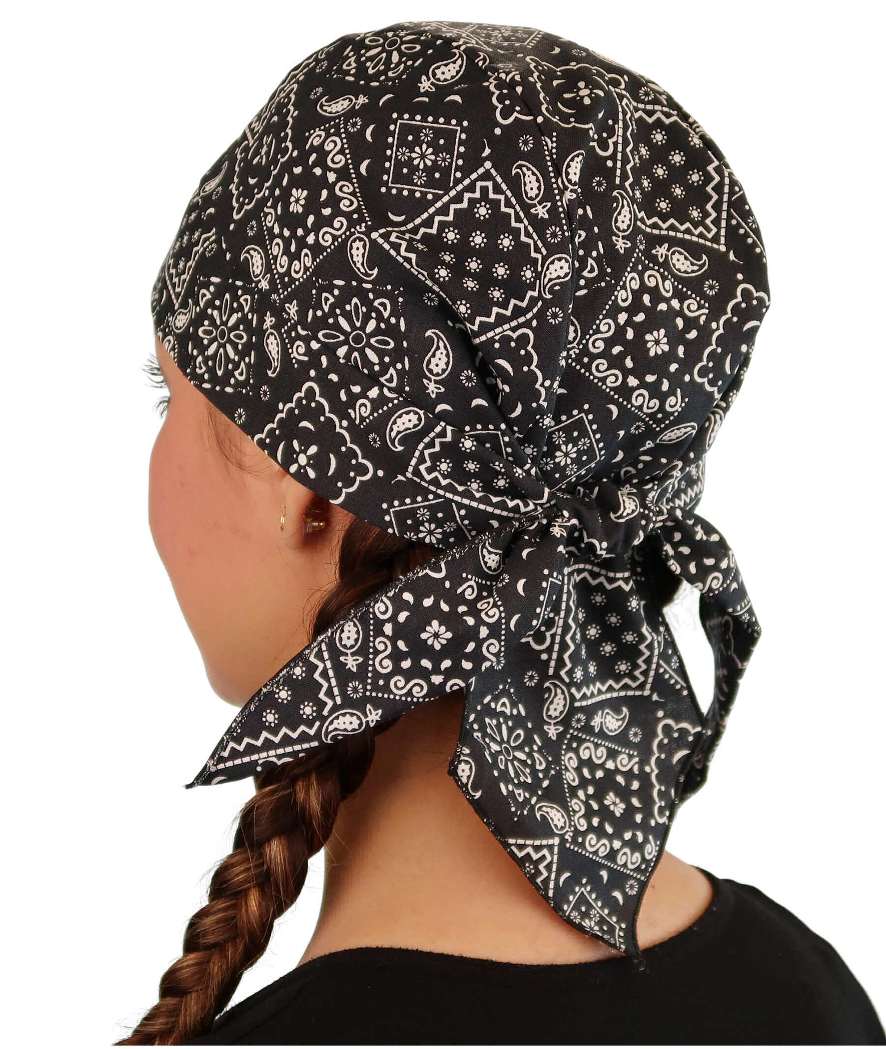 Breathable Cotton Skull Caps: Perfect for Any Activity - Blazing Black Bandana Classic Skull Caps