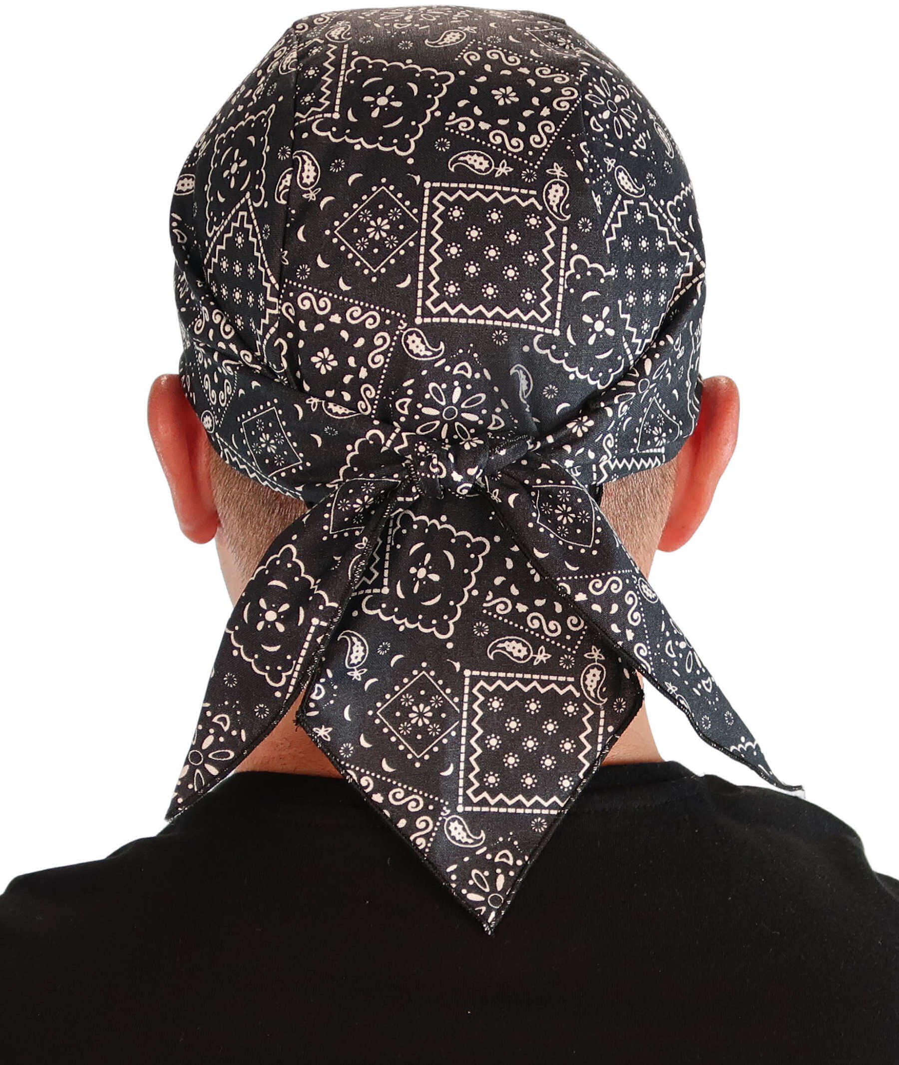 Breathable Cotton Skull Caps: Perfect for Any Activity - Blazing Black Bandana Classic Skull Caps