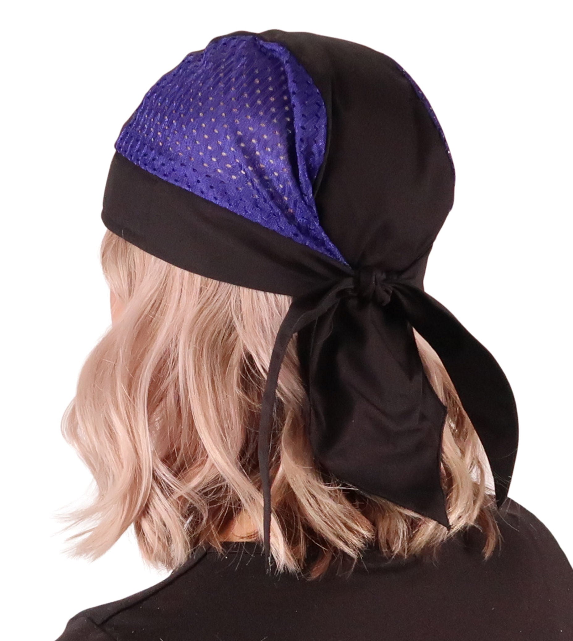 Breathable Cotton Skull Caps with Air Flow Side Panels - Ultimate Comfort Cotton - Purple and Black Air Flow (Mesh