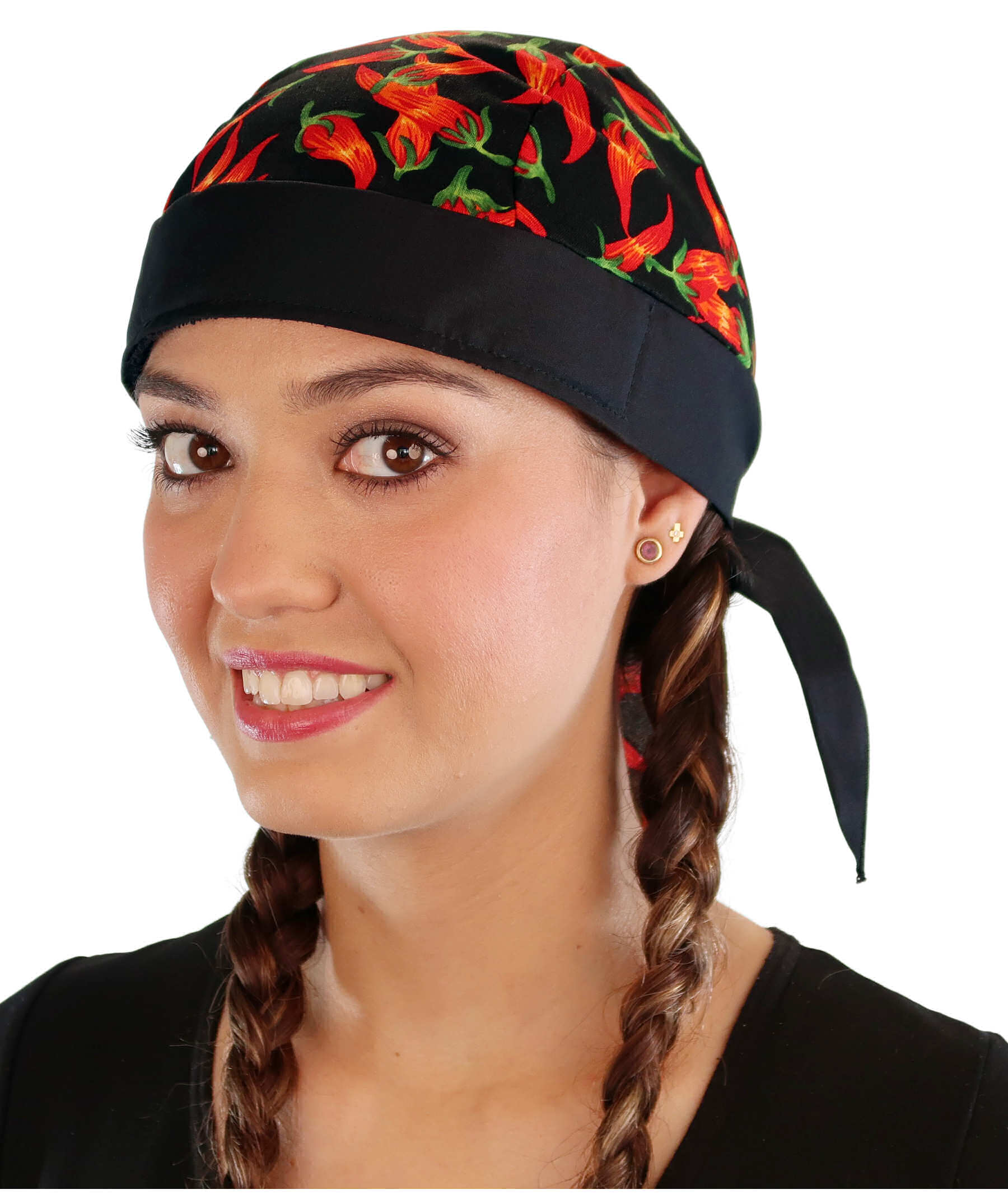Breathable Cotton Skull Caps: Perfect for Any Activity - Red Chili Peppers with Black Band Classic Skull Caps