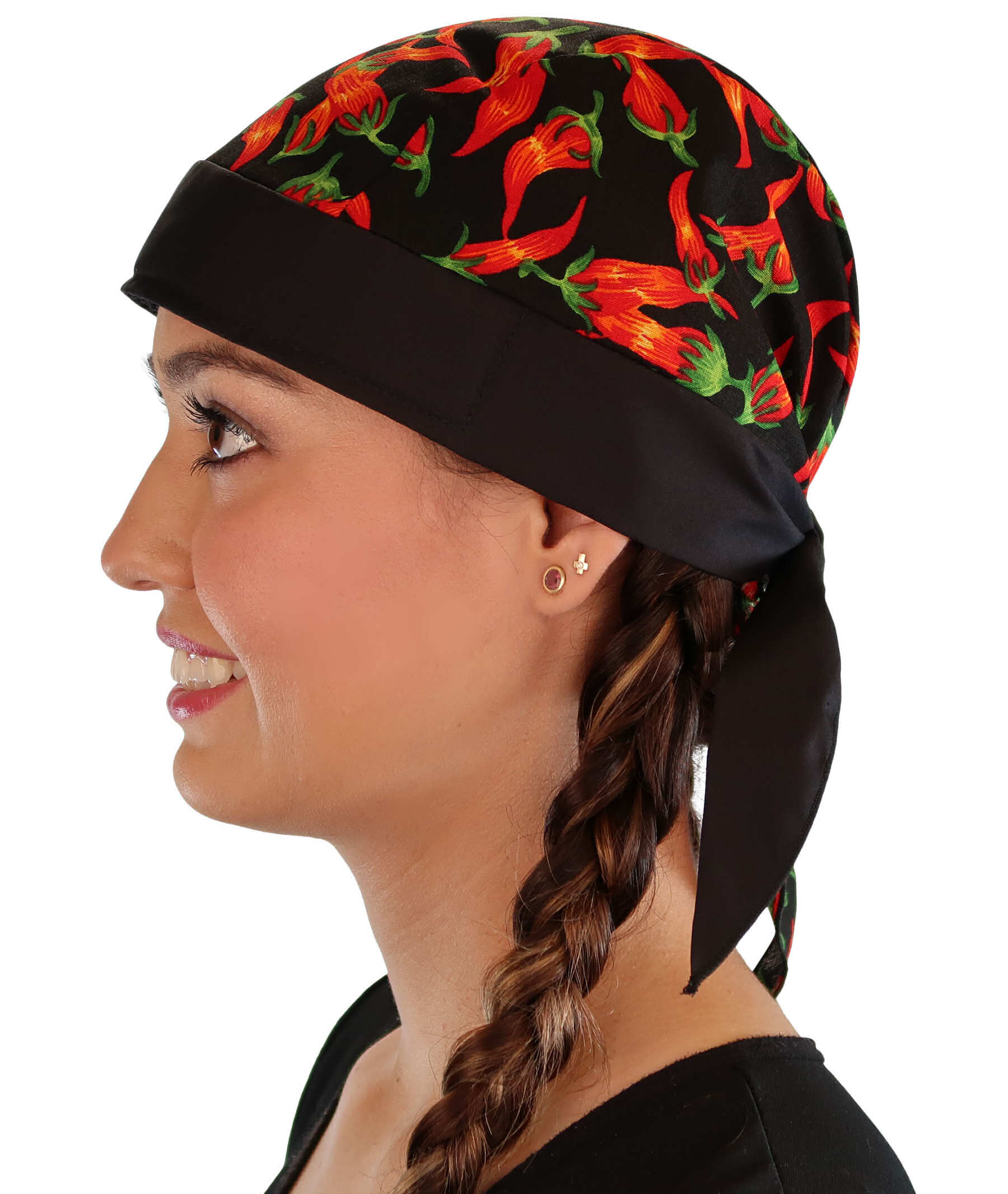 Breathable Cotton Skull Caps: Perfect for Any Activity  - Red Chili Peppers with Black Band - Classic Skull Caps - Sparkling EARTH
